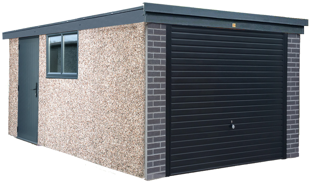 Pent Deluxe Lidget Concrete Garages