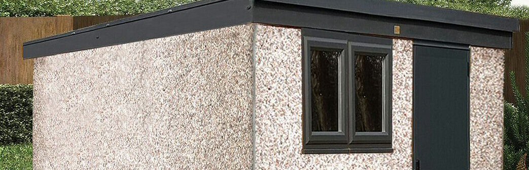 Pent Deluxe Shed Anthracite Lidget Concrete Garages