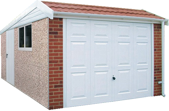Mansard Deluxe Lidget Concrete Garages